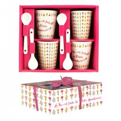 Set De 4 Tasses + Cuillères...