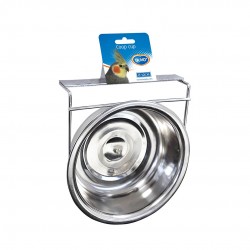 ECUELLE pour oiseaux inox +...