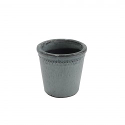 Pot De Fleur Verni Gris...