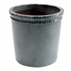 Pot De Fleur Verni Gris...