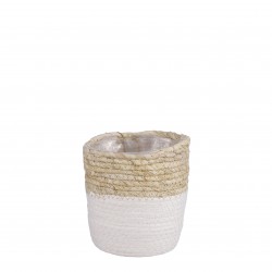 Panier Rachel Rond Blanc En...