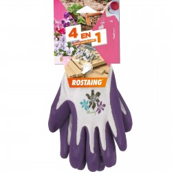 Gants NERINE Blanc/violet...