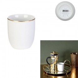 Tasse Lisere Blanc/Or 18Cl...