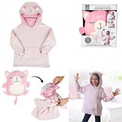 Sweat À Capuche Chat Rose...
