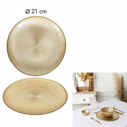 Assiette Or En Verre...
