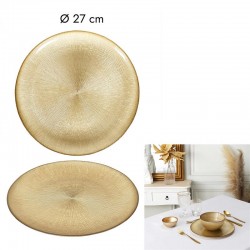 Assiette Or En Verre...