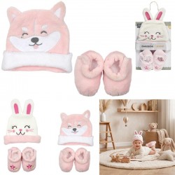 Bonnet/Chaussons Bebe Fille...
