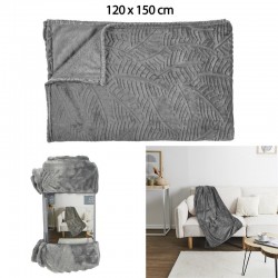 Plaid Embossé Gris En...