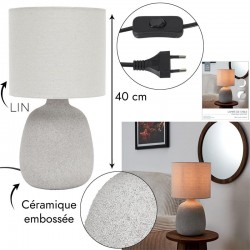 Lampe Embossée Argent En...