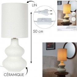 Lampe Crème En Ceramique...