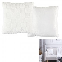 Coussin Damier Blanc En...