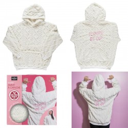 Hoodie Flemme De Ouf Blanc...