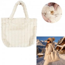 Sac Fluffy Fourrure Crème...