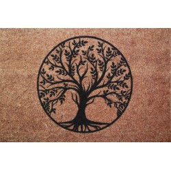 Tapis Dallas Arbre Beige En...