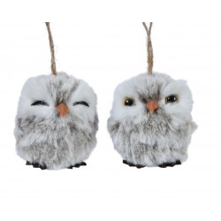 Chouette Gris En Polyester...