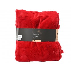 Plaid Sapin/Flocon Rouge En...