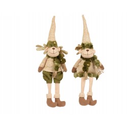 Cerf Assis Vert H62-DECORIS