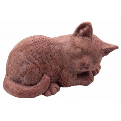 Chaton endormi terre cuite...