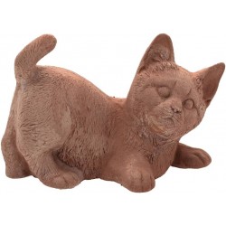 Chat avec queue terre cuite...