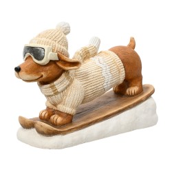 Chien surf à poser crème...