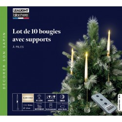 Lot De 10 Bougies Blanc...