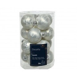 Boite de boule blanc givré...
