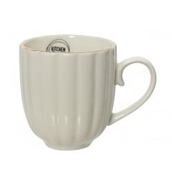 mug cotelé Porcelaine blanc...