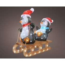 Pingouins X2 Luge Led Blanc...