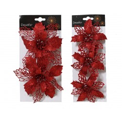 Poinsettia Sur Clip X2...
