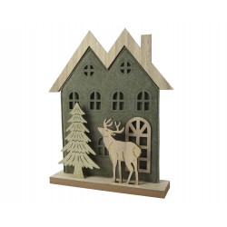 Maison feutrine sur socle...