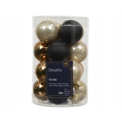 Boite de boule noir/or X16...