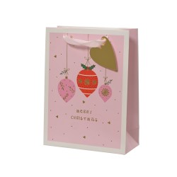 Sac cadeau ornement rose...