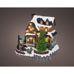 Maison/sapin 21LED FIXE-INT...