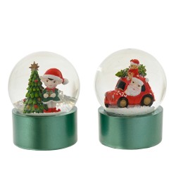 Boule à neige noël vert...