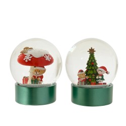 Boule à neige noël vert Ø10...