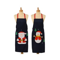 Tablier noël bleu fonce...