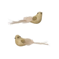 Oiseau sur clip or H4 -...