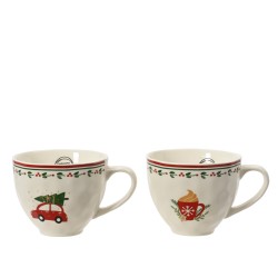 Tasse baie rouge blanc H8.8...