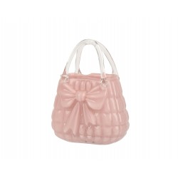 Vase sac à main rose H28 -...