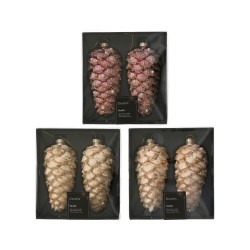 Boite pomme de pin brun X2...