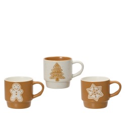 Mug pain d'epice blanc/brun...