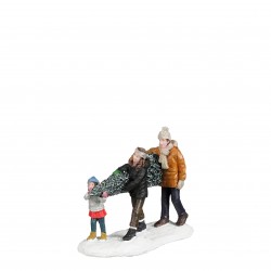 Famille Qui Porte Le Sapin...