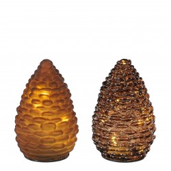 Pomme De Pin Led Marron...