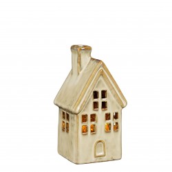 Photophore Maison Led Brun...