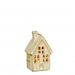 Photophore Maison Led Brun...