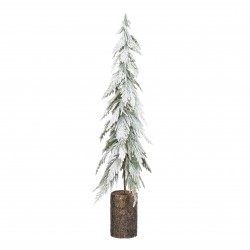 Sapin Socle Bois Givré/Vert...
