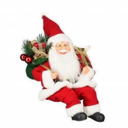Père Noël Assis Rouge...