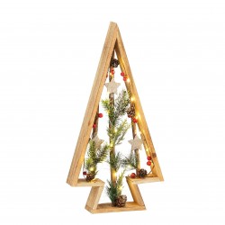 Maison Décor Sapin/Baie Led...