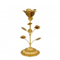 Bougeoir Fleur Or...