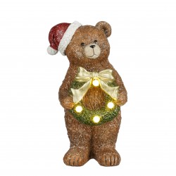 Ours + Couronne Led Marron...